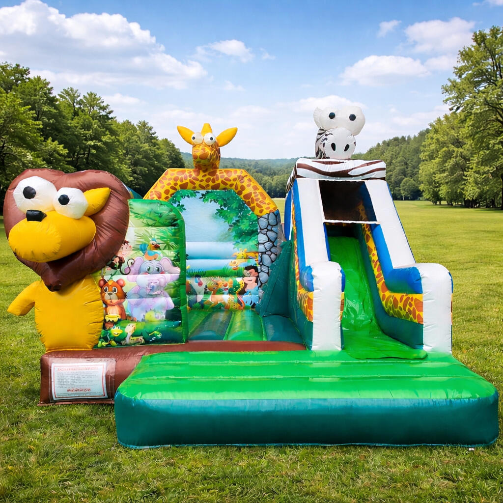 Safari-Hüpfburg mieten – Nürnberg & Fürth Safari-Hüpfburg mit Rutsche – Hüpfburg mieten in Nürnberg und Fürth.